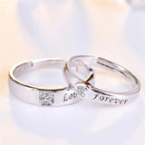 Personalized Stainless Steel Forever Love You Couples Rings 2pcs