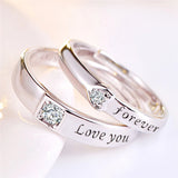 Personalized Stainless Steel Forever Love You Couples Rings 2pcs