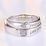 Personalized Stainless Steel Forever Love You Couples Rings 2pcs
