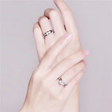 Customizable Tower & Cross Wedding Rings Set