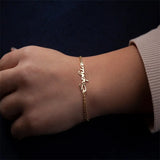 Personalized Stainless Steel Name Bracelet for Women 3mm Cuban Chain