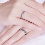 Stainless Steel Heart Wedding Ring Set for Couple
