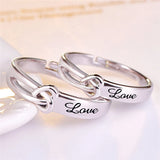 Stainless Steel Heart Wedding Ring Set for Couple