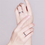 Stainless Steel Heart Wedding Ring Set for Couple