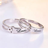 Stainless Steel Heart Wedding Ring Set for Couple