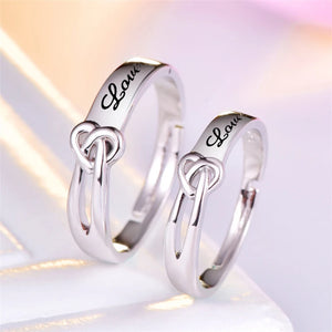 Stainless Steel Heart Wedding Ring Set for Couple