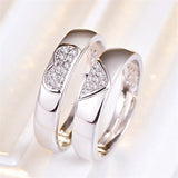 Personalized Stainless Steel Heart Couple Set Promise Ring