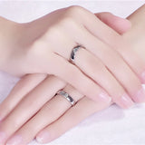 Personalized Stainless Steel Heart Couple Set Promise Ring