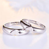 Personalized Stainless Steel Heart-shaped Wedding Ring Set, 2pcs/pair