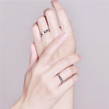 Personalized Stainless Steel Heart-shaped Wedding Ring Set, 2pcs/pair