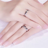 Personalized Stainless Steel Heart-shaped Wedding Ring Set, 2pcs/pair