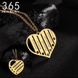 Personalized Heart Necklace Engrave Name Zircon Pendant Lover Gift