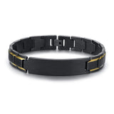 Personalized Stainless Steel ID Bracelet Watch Mens Bangle