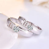 Personalized Stainless Steel ID Couples Rings 2pcs/pair