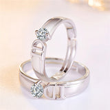 Personalized Stainless Steel ID Couples Rings 2pcs/pair