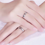 Personalized Stainless Steel ID Couples Rings 2pcs/pair