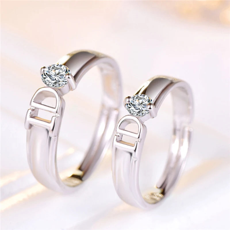 Personalized Stainless Steel ID Couples Rings 2pcs/pair