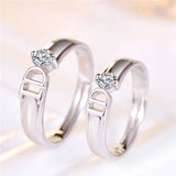 Personalized Stainless Steel ID Couples Rings 2pcs/pair