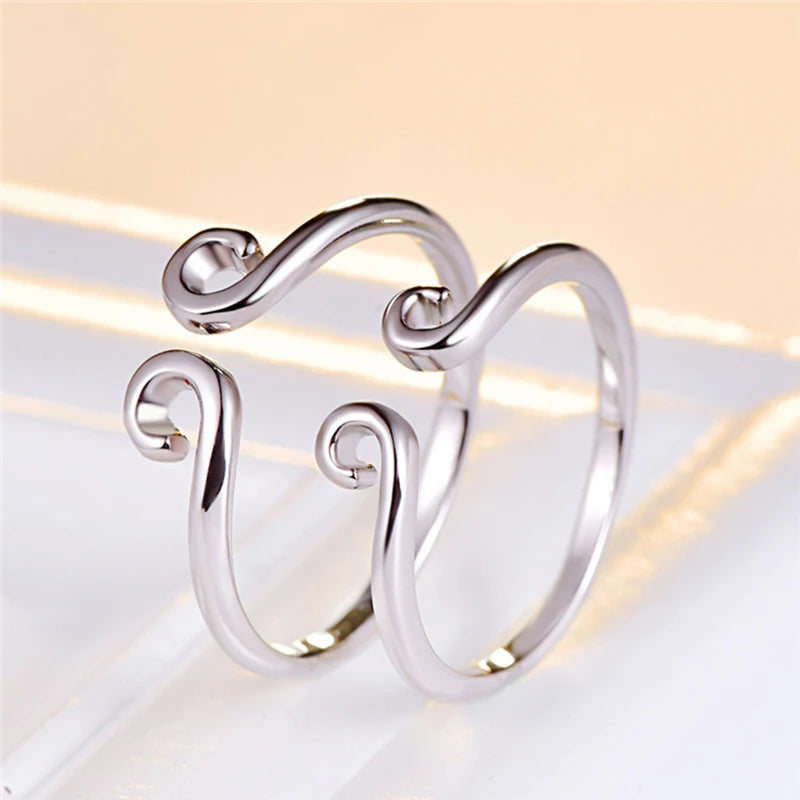 Personalized Stainless Steel Inhibiting Magic Phrase Wedding Ring Set
