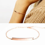 Personalized Initial Charm Bracelets - Stainless Steel Name Bangle