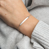 Personalized Initial Charm Bracelets - Stainless Steel Name Bangle