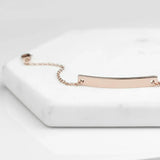 Personalized Initial Charm Bracelets - Stainless Steel Name Bangle