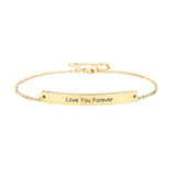 Personalized Initial Charm Bracelets - Stainless Steel Name Bangle