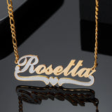 Personalized Stainless Steel 18K Nameplate Necklace