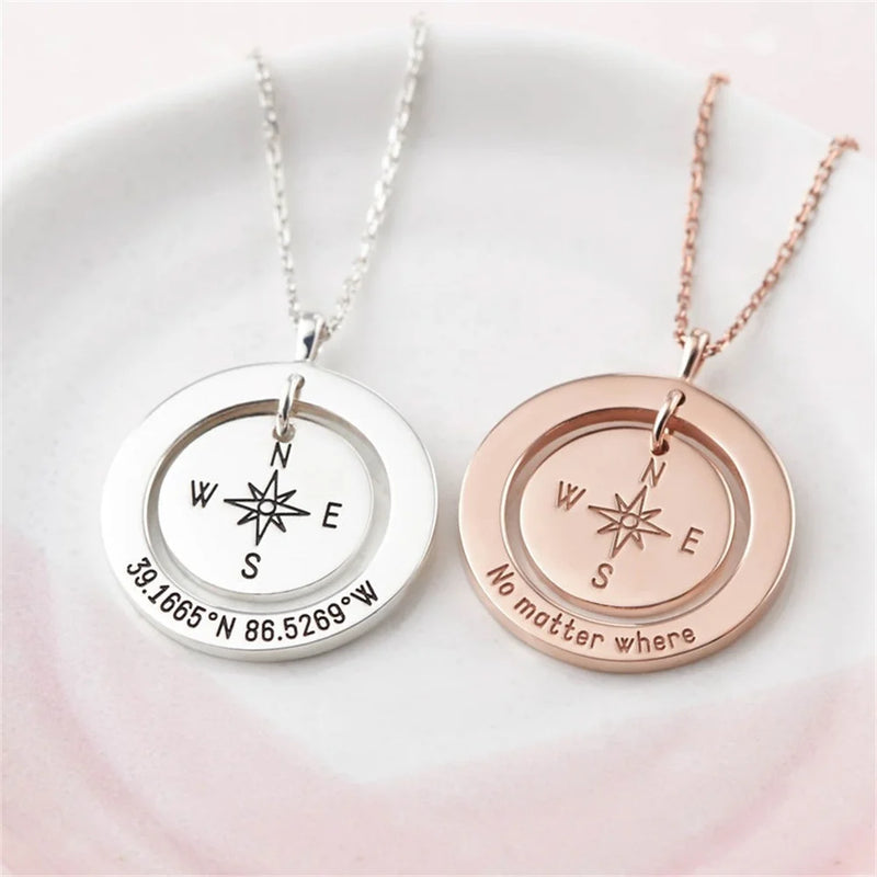 Custom Stainless Steel Necklace for Women - Engraved Name Pendant