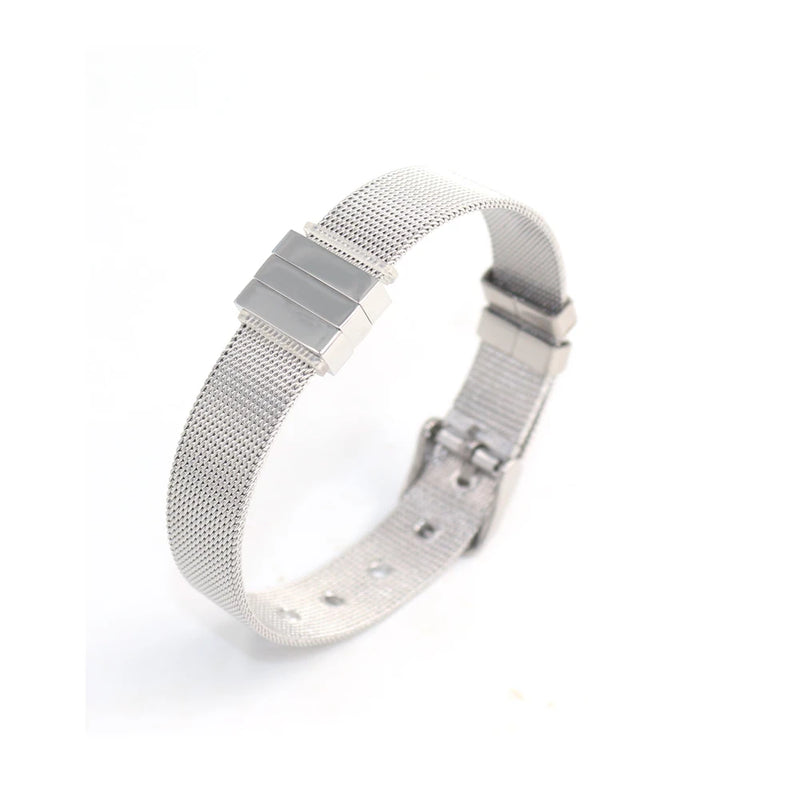 Custom Stainless Steel Bracelet with Family Name & Date Engraving