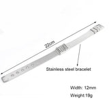 Custom Stainless Steel Bracelet with Family Name & Date Engraving