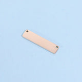Custom Stainless Steel Laser Engraved Rectangle Necklace Tags 20pcs