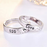 Enamel Crystal Wedding Ring 2pcs/pair