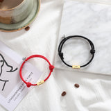 Custom Stainless Steel Magnetic Couple Bracelet with Engraving Name