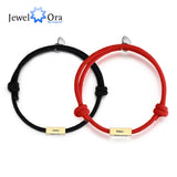 Custom Stainless Steel Magnetic Couple Bracelet with Engraving Name