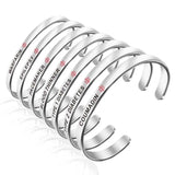 Stainless Steel Medical Alert Bracelet Cuff TYPE 2 DIABETES PACEMAKER