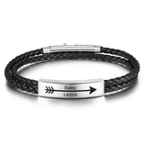 Custom Name Bar Bracelet for Him