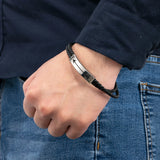 Custom Name Bar Bracelet for Him