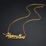 Personalized Stainless Steel Name Date Shape Necklace For Baby Girl