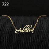Personalized Stainless Steel Name Date Shape Necklace For Baby Girl