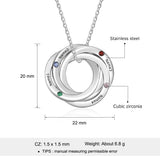 Personalized Name Necklace with Birthstones