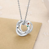 Personalized Name Necklace with Birthstones