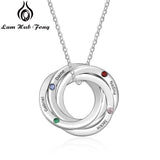 Personalized Name Necklace with Birthstones
