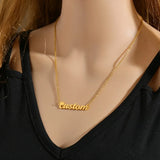 Personalized Stainless Steel Name Necklace Crown Bracelet Earring Gift