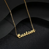 Personalized Stainless Steel Name Necklace Crown Bracelet Earring Gift