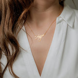 Customized Name Pendant Necklace Cursive Handwritting Choker