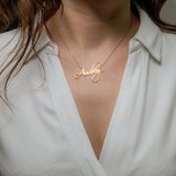 Customized Name Pendant Necklace Cursive Handwritting Choker