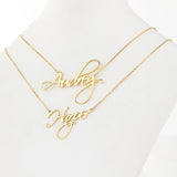 Customized Name Pendant Necklace Cursive Handwritting Choker