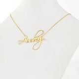 Customized Name Pendant Necklace Cursive Handwritting Choker