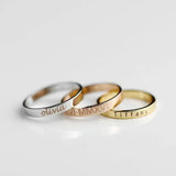 Customized Stainless Steel Name Rings for Women